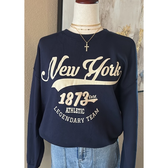 🆕Oversized fleece New York script sweatshirt - Picture 5 of 8